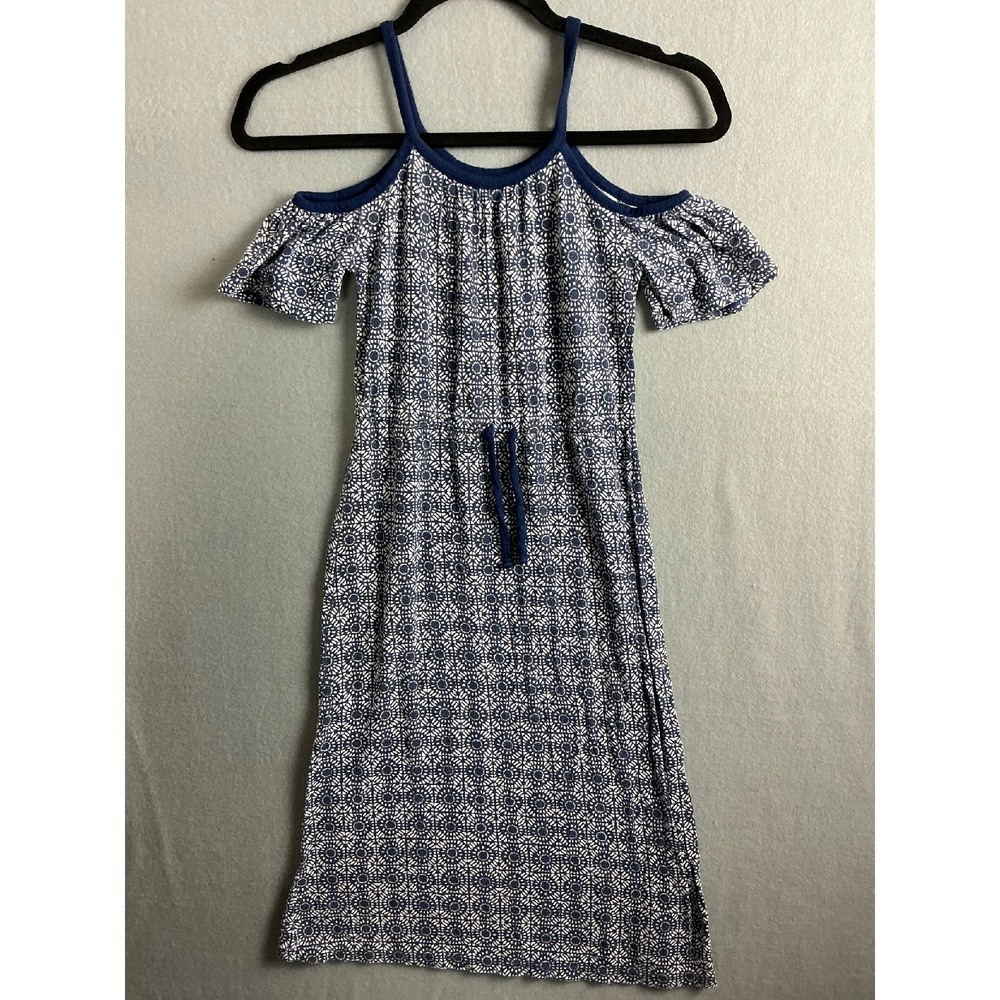 Old Navy Dress‎ Girls Small Cold Shoulder Drawstring Waist